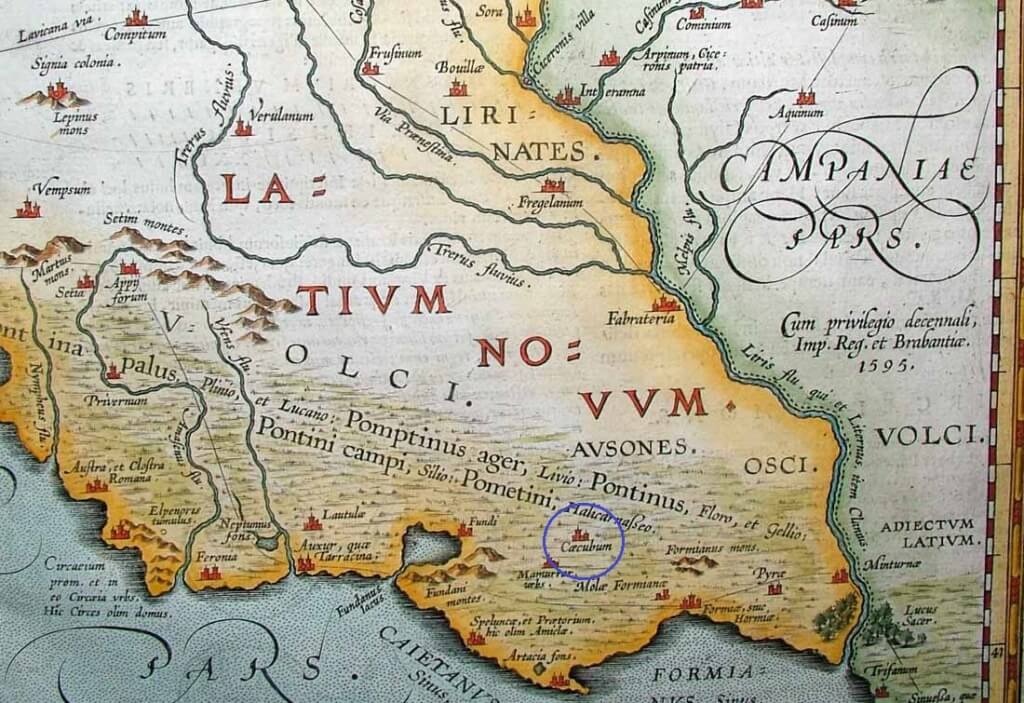 Monti Cecubi map